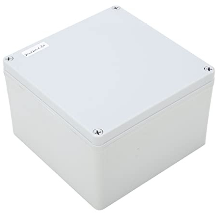 Segrehy Anschlussdose Universal Elektrogehäuse ABS wasserdicht IP67, 200x200x130 mm Montageplatte, Graues Elektrik-Gehäuse für Außenbereich, für Elektroinstallation, DIY-Projekte und Außenanwendungen
