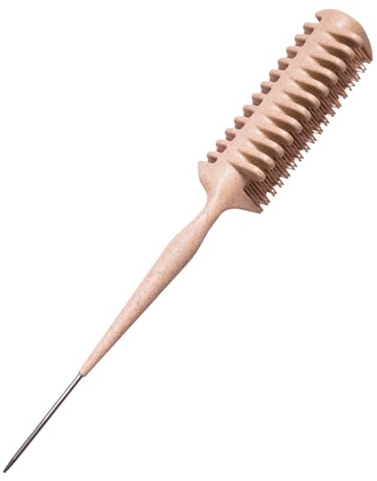 Curl Bites | Curl Clump Precision Comb - sanfter Multitasking Lockenkamm zum nassen Entwirren, Wet Styling und Formen definierter Curl Clumps, für besonders feine oder empfindliche Strukturen (Beige)