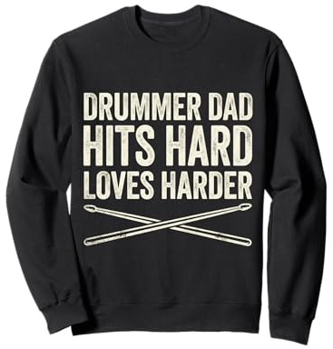 Funny Dad Vintage Papa Rock Metal Drums Hits Musik Geschenk Sweatshirt