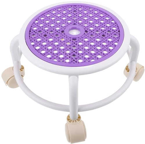 Rolling Low Stool Plastic Multipurpose Stool for Home | Pedicure Use, round Shape, Comfortable to Use, Salon and Spa Equipment