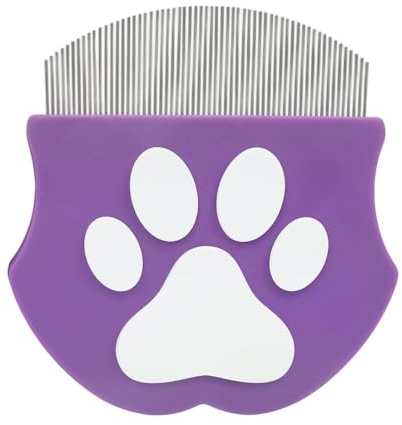 Professioneller Augenkamm für Haustiere - Edelstahl Tränenstein Entferner Floh Läuse Kamm | Sanftes Runder Kopf Entfilzung Pflege Werkzeug für Katzen Hunde | Tragbar Tägliche Pflege Spa