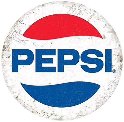 Original Metallschilder rund Pepsi Button Vintage Metallschild 30cm