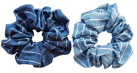 axy XXL Scrunchie Haargummi Set - 2x Stoff Haargummis Zopfhalter Zopfgummi Haarteil Haarband Scrunchies Doppelpack (Set 3)