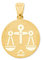Amor Motivanhänger Unisex Damen Herren Anhänger, Gold, Waage, Kommt in Schmuck Geschenk Box, 2020788