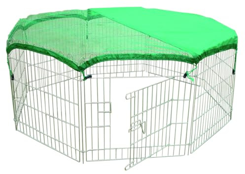 TrendLine Freigehege für Kleintiere 60x60 cm, 8 Teile Laufstall Freilauf Gehege