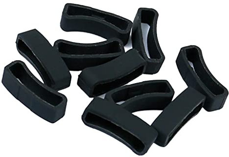 P Prettyia 10 STK Uhrenarmband Schlaufe, Gummi-Verschlüsse Ring, Schnalle Halter, Ersatzteile für Suunto Spartan - Spartan Schwarz