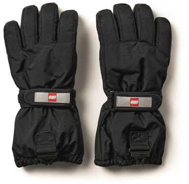 Kabooki Lego Handschuhe Kinder 158-164 I Jungen I Handschuhe Winter Nylon I Schwarz Handschuhe Kinder