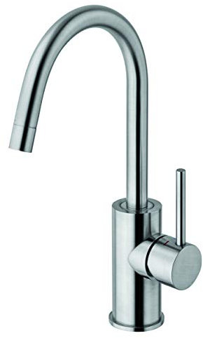 Paffoni LIG078ST Miscelatore lavabo girevole con canna diametro mm.18 ombrello serie LIGHT Steel Looking