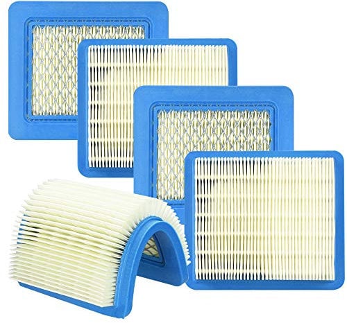 EMAGEREN 5 Pz Filtro Aria Tagliaerba Filtro Aria di Ricambio Filtro Aria Filtro Aria di Ricambio Compatibile con Tosaerba Briggs & Stratton 491588S 491588 4915885 399959, Tosaerba a Spinta e Trattore