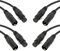 4x Pulse 2.5M XLR Lead Cable 3 Pin Male XLR to Female XLR Microphone Lead Audio