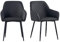 JYMTOM Esszimmerstühle 2er Set Küchenstühle Polsterstühle modernes Design Stühle mit Armlehne, Sitzfläche aus Kunstleder, Gestell aus Metall, für Wohnzimmer, Schlafzimmer und Küche(2,PU Grau)