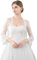 Central Chic© Womens Open Front Lace Shrug Bolero Cardigan For Weddings Brides Bridesmaids Evening Dresses (White)