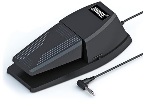 Sustain Pedal for Keyboard,Universal Sustain Pedal with Polarity Switch Compatible with Most Digital Pianos, Yamaha, Casio and MIDI Keyboards(Black)