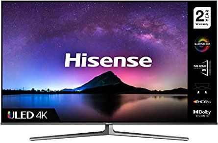 Hisense 55U8GQTUK Quantum Series 55-inch 1000-nit 4K UHD Dolby Vision HDR Smart TV with YouTube, Freeview Play and Alexa Built-in and IMAX Enhanced, TUV Certificated (2021 NEW)