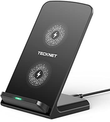 TECKNET Wireless Charger, 15W Fast Wireless Charging Stand, Phone Charger Stand, Dual Charging Modes Compatible with iPhone 15 14 13 12 11 Pro Max, Galaxy S23 S22 S21 S20 S10,other Qi-Enabled Phones