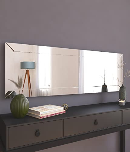 moebel17 6795 Nady Spiegel Wandspiegel Badspiegel Flurspiegel Kosmetikspiegel, Spiegel mit Design, Rahmenlos rechteckig, Transparent, modern, 120 x 40 x 2,2 cm