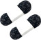 Alephnull Skate Hockey Schnürsenkel Inline Hockey Schnürsenkel gewachst Hockey Schnürsenkel für Schlittschuhlaufen Anti-Bruch 2 Paar (Schwarz, 180cm)