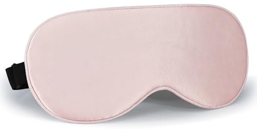 LaCourse Kinder-Augenmaske aus reiner Maulbeerseide, mit Reisetasche, weiche und bequeme Augenmaske zum Schlafen, komplette Verdunklungsseide mit verstellbarem Gurt für Jungen und Mädchen