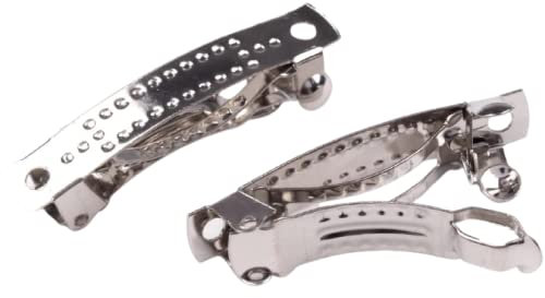 5 x Haarspange Rohling aus Metall silber 5x30 mm silber *NEU*OVP*