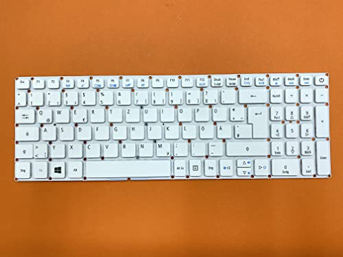 T-ProTek DEUTSCHE-Tastatur Keyboard Weiß kompatibel für Acer Aspire E5-573G-527A