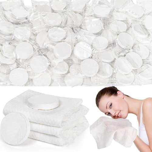 Jucoan 100 Pack große komprimierte Handtuch, weiche Baumwolle komprimiert Magic Towel, tragbare komprimiert Gesicht Waschlappen für Camping Reisen Outdoor-Sport