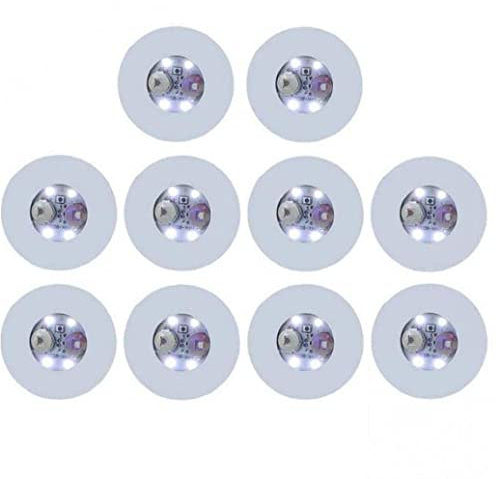 Dessous de Verre LED pour Boissons 10 pièces coloré Marche/arrêt LED Bouteille lumières Autocollant éclairer sous-Verres disques Flash pour Barre de Mariage de fête