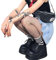 ORANDESIGNE Donne Punta Rotonda Stivali Lunghi Tacco Grosso Stivali con Piattaforma Moda Stivali da Cavaliere Goth Punk Scarpe da Festa Stivali da Motociclista M Nero 38 EU