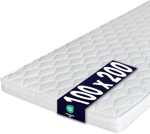 Ortho-Relax Kaltschaummatratze 100x200cm, 10cm hoch, Rollmatratze für Wohnwagen und Wohnmobile, LKW-Kabinen, Ferienwohnungen und Gästebett, Gästematratze aus Schaumstoff, hergestellt in Italien