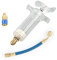 Inyector de aceite y tinte de aire acondicionado para coche, herramientas refrigerantes con adaptador de acoplador rápido de lado bajo, conector SAE de 1/4 pulgadas para R134A 30 ml,1 onza