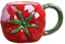 Tasses en céramique créatives, mignonnes et minimalistes en forme de fruits, four à micro-ondes disponibles, fraise, raisin, ananas, tasses à café personnalisées - tomate - 301-400 ml