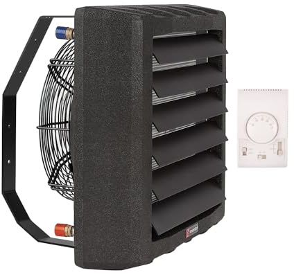 Reventon HC45-3S - Riscaldamento per interni, 55,6 kW, riscaldatore per officina, supporto + regolatore di velocità