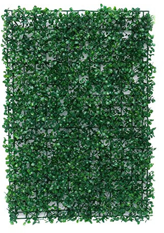 soudesileim 12 Stück Pflanzenwand, 60 * 40cm Pflanzen Wand Matte mit künstlichen Pflanzen, Künstliche efeu Hecke Sichtschutz, UV-Geschützt Wand Dekoration|Vertikaler Garten (Gewöhnliche)