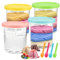 4 Pièces Pot pour Ninja Creamy Deluxe 680 ML Récipients à Crème Glacée de Rechange pour Ninja Creami Deluxe NC501/NC500 Machine à Glace Accessoires pour Ninja Ice Creami Compatible lave-vaisselle