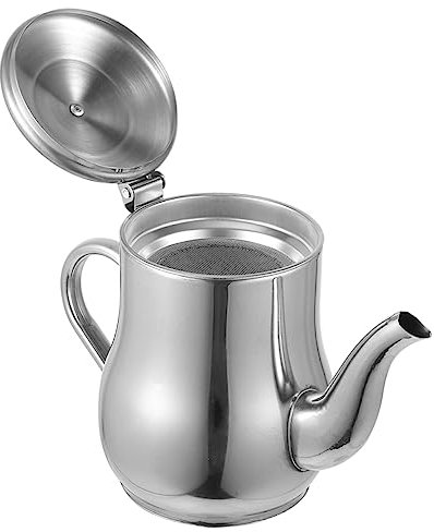 Garneck Distributeur D'huile En Acier Inoxydable Pot De Stockage D'huile De Cuisine Bouteille D'huile Avec Brosse