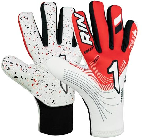 Guantes de portero Rinat Nkam AS Junior Blanco Rojo Talla 5