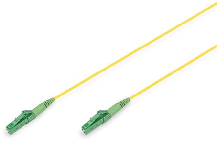 DIGITUS DK-2933-15-APC-SX – Câble à fibre optique OS2 – 15 m – LC(APC) vers LC(APC) – FO simplex – FTTH, FTTB & FTTx – Câble LAN FO monomode SM – Type de fibre : 9/125 µ – Jaune