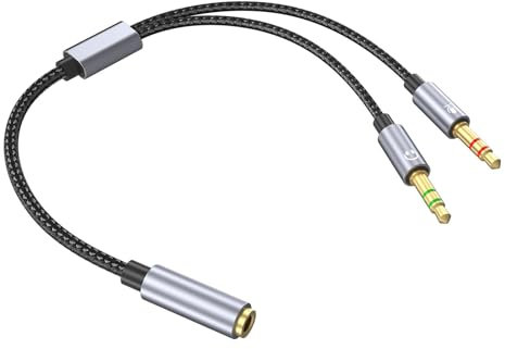 Durability 3.5mm Headsets Y Splitter Cable Headphone Splitter For Connecting PC Gaming Consoles To Headsets Speakers