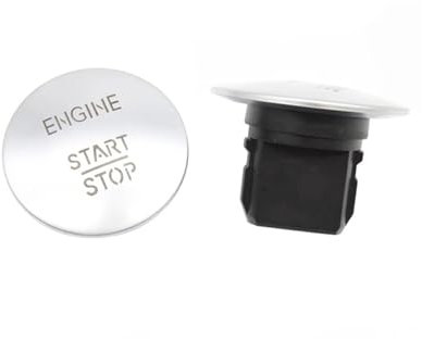 Schalter Drucktaster Für Benz Alle Modelle Für W204 W205 W164 2215450714 Für EIN-klick-Start-Taste Start Stop Push Button Zündschalter Keyless Auto Schalter Steuertaste(Silber)