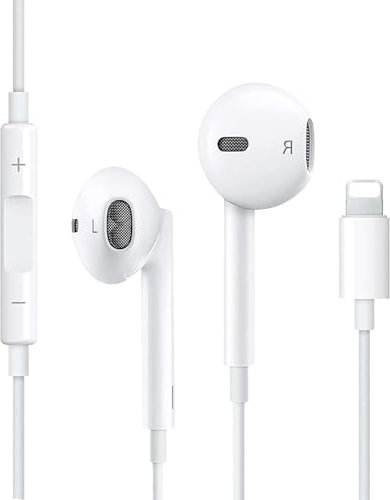 Cuffie per iPhone,Cuffie In-ear iPhone con filo Hi-Fi Stereo Auricolari,Earphones con cancellazione del rumore Microfono e Controllo del Volume,Compatibile con iPhone 11/11 Pro/12/14/14 Pro/8/7/XR/XS