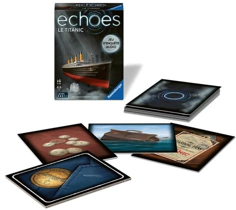 Ravensburger - Echoes Titanic - Audio-Umfragespiel für Erwachsene und Kinder ab 14 Jahren - 1 bis 4 Spieler - Funktioniert mit Einer kostenlosen Smartphone-App - Mixed - 24739 - französische Version