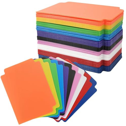 100 Stücke Kartentrenner, Sortieren Laschen, Plastik Sammelkarten Organizer, Sortieren Laschen Card, Kunststoff Card Dividers, Trennkarten Plastik, für Spiele Sport Aufbewahrungsboxen Ordner