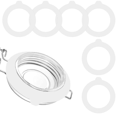10 Stück 11,4 cm Silikon-Glasdichtungen, Ersatz-Gummidichtungen, luftdichte Dichtung für 10,7 - 10,9 cm große Einmachgläser, auslaufsichere Gummidichtungsringe für Einmachgläser, Deckel