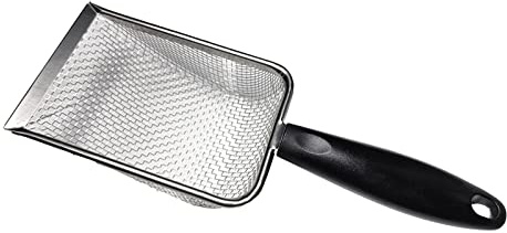 NIHENHAO Reptile Sand Stainless Steel Fine Mesh Reptile Sube Metal Sand Shovel Terrarium Sube Litter Cleaner Plastic, Metal