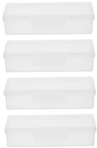 UKCOCO 4pezzi Contenitore Per Cotton Fioc Da Viaggio Supporto Portatile Trasparente Dispenser Per Articoli Da Bagno Custodia Per Cotone Viaggio Contenitori Per Bagno