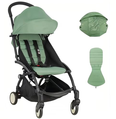 2-teiliges Kinderwagen-Sitzkissen und Baldachin-Set für Bébé Confort YOYO2/YoYo+ Kinderwagen, Ersatzzubehör-Set mit doppellagigem Stoff, Weihnachtsgeschenk für Mutter und Baby (Pepperminzfarben)