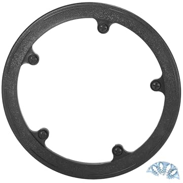 Gyrodymix 44 Dientes 8.5cm 5 Agujeros Protector de Plato de Bicicleta MTB Cubierta Rueda Cadena Negro Producto Duradero