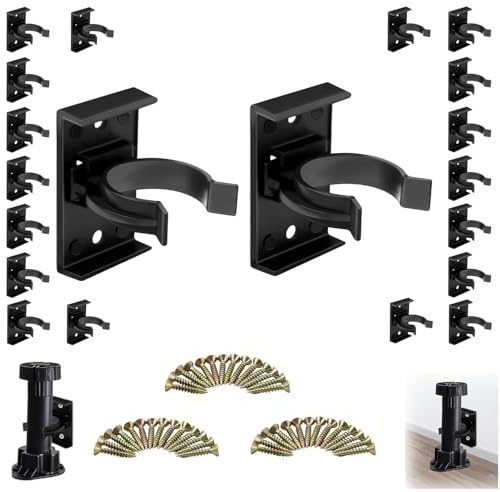 20 Stück Küchensockel Befestigung Sockelleiste Küche Küchen Küchen Sockel Clips mit 40 Schrauben Robuste Küchensockel-Lösung Bad Sockelhalterunge für Küchenfüße Kickboard 27–35mm