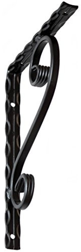 konsol Support Étagère Angle – Console murale 250 x 200 Noir Fer Forgé