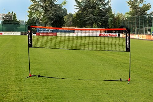 CARRINGTON Badminton-/Volleyballnetz 3 m – Option 4 Schläger, 2 Federbälle und Transporttasche – wetterfest und höhenverstellbar – ideal für Garten (Badminton-Set)