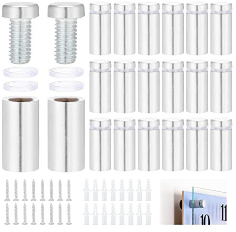 HSeaMall20 PZ In acciaio inox Pubblicità Vite di vetro Standoff Bulloni Supporto Vite Segno Pubblicità Chiodi Hardware Supporti Viti Frameless Standoff Clamp Per Vetro (19 x 40mm Advertising Screw)
